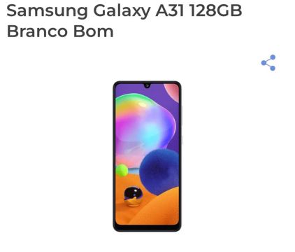 Samsung Galaxy A31 128GB Branco