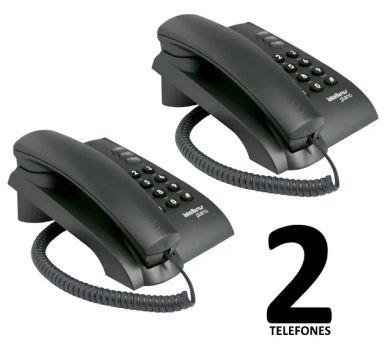 2 Telefones com fio Intelbras Pleno com Chave