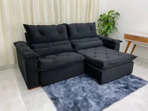  Sofá Retrátil e Reclinável Agatha 2.40m l54