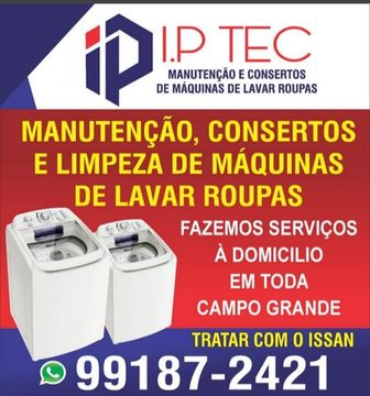 Conserto e higienização de  Máquinas de lavar roupas em geral
