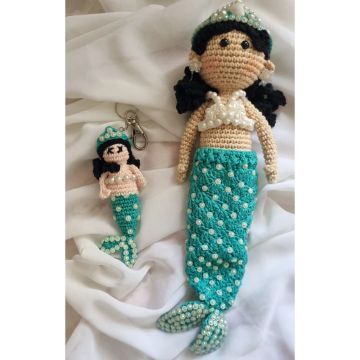 Boneca de crochê artesanal - Sereia