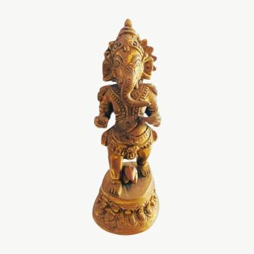 Antiga Escultura confeccionada bronze maciço indiano Divindade hinduísta Ganesha*Descrição