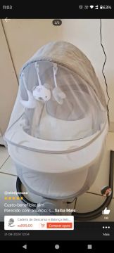 Cadeira De Balanço Musical Bebê Elétrica Snug -Maxi Baby Nova