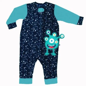 Pijama Zíper Space Verde - Tamanho 4 Anos