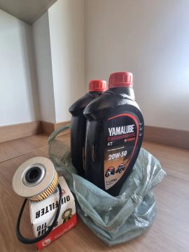 Kit Óleo Yamaha 20W-50 1 Litro + Filtro de Óleo + Brinde