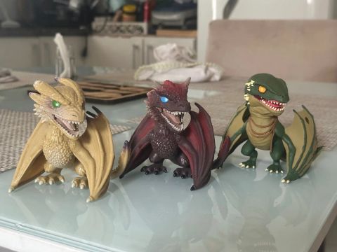 Funko pop, Caraxes, Syrax e Vhagar(custom)