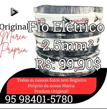 Cabo Fio Elétrico 2.5mm²X100mts