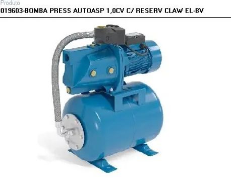 Bomba press autoasp 1,0cv c/ reserva clauw EL-BV 