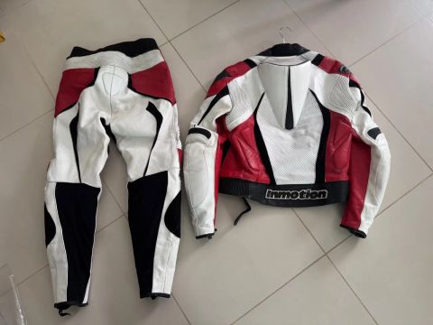 Macacão de couro para motociclista 