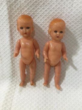Boneca Mini Doll Italiana De Celulóide Anos 30 Olhos De Vidro (1 Unidade)