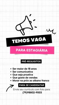 Estagiária de vendas * leia a legenda*
