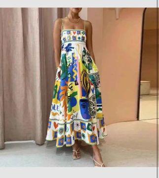 Vestido midi estampado floral