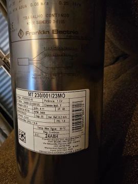 Bomba submersa para poço Artesiano 1cv