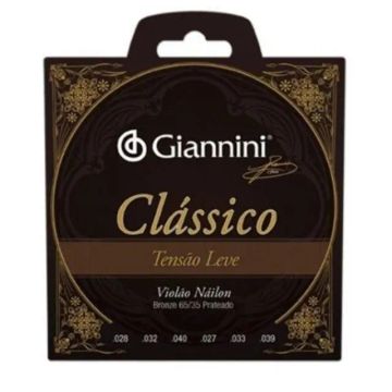 Encordoamento Cordas Violão Nylon Giannini Clássico - Tensão Leve, Média ou Pesada