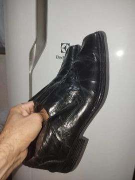 Sapato Social Ferracini Masculino em Couro número  38/39Preto