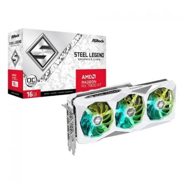 Placa de Vídeo AsRock RX 7800 XT Steel Legend OC 16GB GDDR6 FSR Ray Tracing [nova]