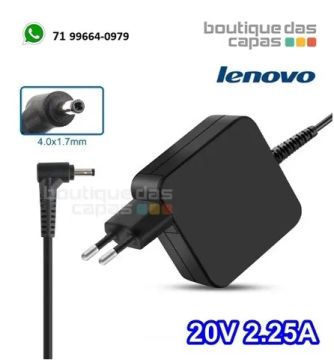 Fonte Carregador para Notebook Lenovo 20V 3.25A (2.25A) 4.0mm x 1.7mm - D-538B - Grasep
