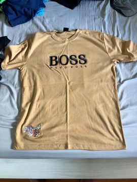 Camiseta Boss Hugo Boss - Tamanho G- Bege