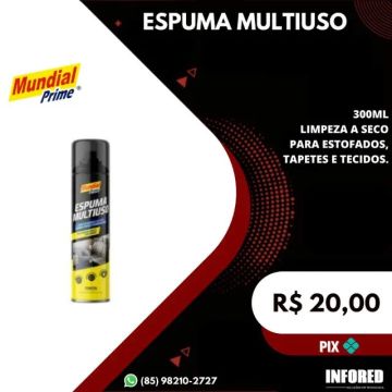 Espuma Multiuso Alto Poder De Limpeza Sem Enxágue 300ml