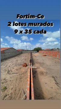 2 Lotes murados em Fortim-CE