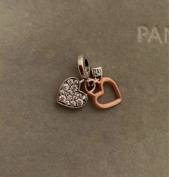 Charm Pandora coração cadeado