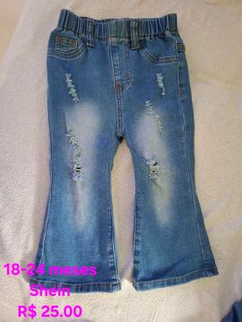 Calça Jeans Infantil Flare - 18-24 Meses