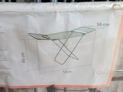 VARAL DE CHÃO 1,50 M X 85 CM ALU-DRY ASAS- Tok Stok