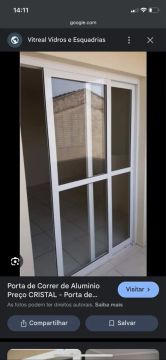 Porta de Correr de Alumínio novo