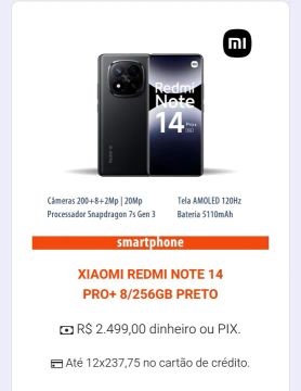 Xiaomi Redmi Note 14 Pro+ 8/256GB Preto - Novo