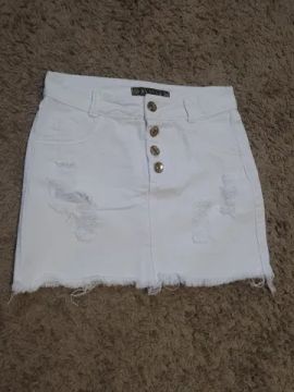 Saia jeans branca destroyed By Star - tamanho 38