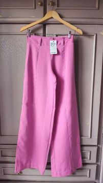 Calça Pantalona rosa PP