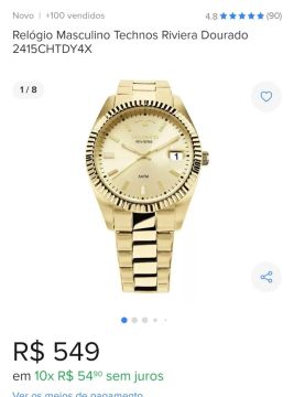 Relógio Technos masculino Riviera 