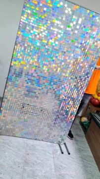 Painel shimmer prata holográfico 28 placas