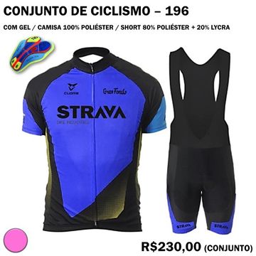 Conjunto de Ciclismo com Bretelle Azul