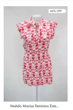 Vestido Marisa Feminino Estampado