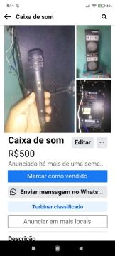 Caixa de som amplificada 