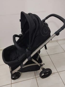 kit carrinho de bebê dzieco - carrinho + bebê conforto + suporte para carro