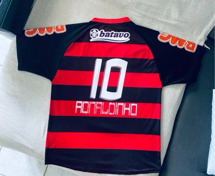 Camiseta Flamengo Ronaldinho 10 - Tamanho G