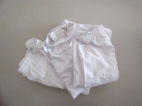 Calça Branca Unissex pra trabalho - Tamanho M