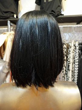 Peruca de cabelo curto preto