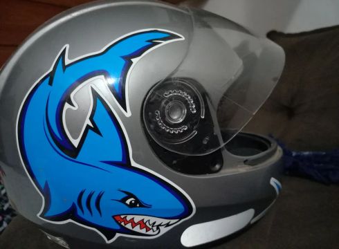 Capacete Moto Shark Cinza - Tamanho M