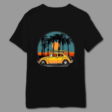 Camiseta Fusca Vintage Amarelo