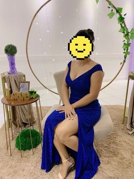 Vestido de festa azul royal 