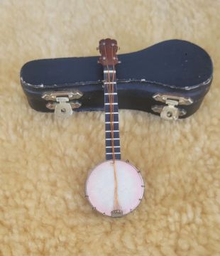 Antigo miniatura Banjo Alvero Portugal