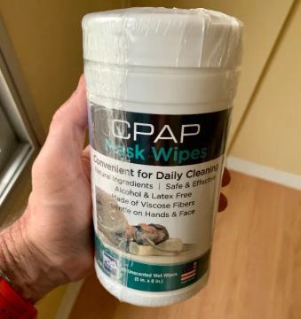 Lenço para limpeza de máscara de CPAP