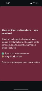 Aluguel Kitnet