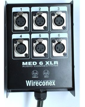Medusa wireconex 6 vias 10 mts xlr x xlr