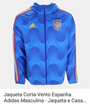 Jaqueta Corta-Vento Seleção da Espanha Adidas ORIGINAL