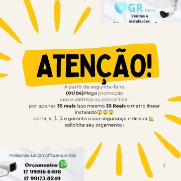 Cerca Elétrica e Concertina - Mega Promoção!