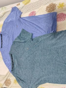 Duas Camisetas Masculinas - Azul e Verde